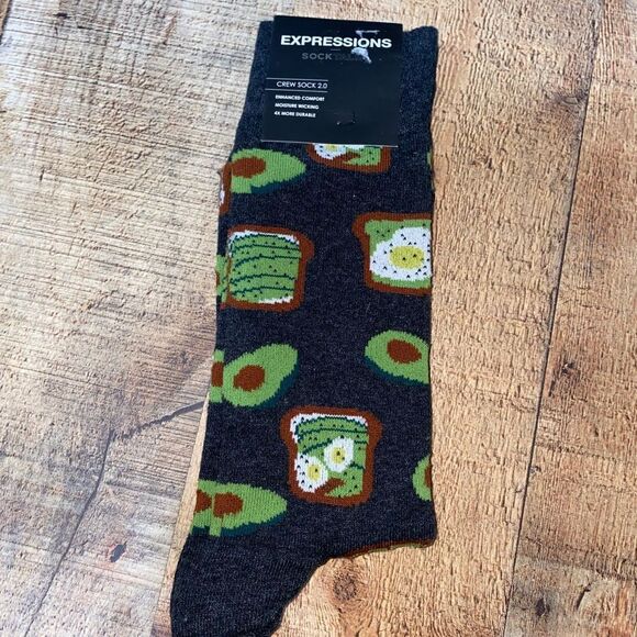 Expressions Avacado Toast Socks - Picture 1 of 4